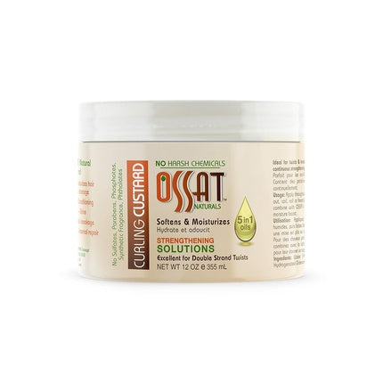 Cremă de coafare Ossat Curling Custard 5 în 1, cu ulei de măsline și unt de shea, 12 Oz