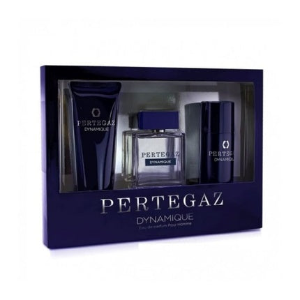 Set Cadou Parfum Pertegaz Dynamique EDP 100ml, Gel de Duș și Deodorant pentru Bărbați