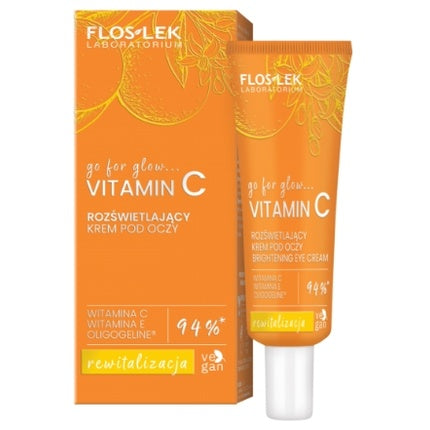 Cremă de ochi revitalizantă cu Vitamina C, Floslek Laboratory, Go For Glow, 30 ml