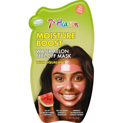7th Heaven Watermelon Peel Off Face Mask With Squalane Moisture Boost, 10g
