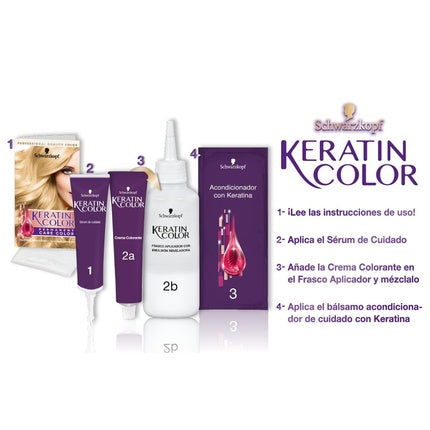 Vopsea de păr Schwarzkopf Keratin Color 4.3 Mediu Maro Cenușiu, 80 g