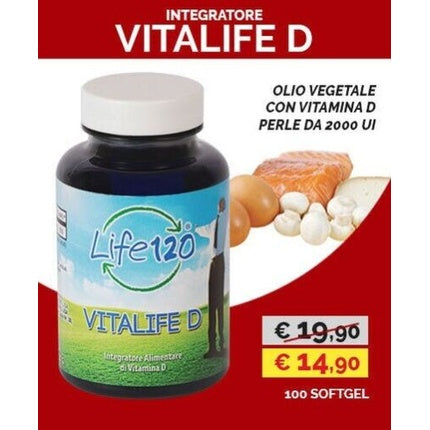 Integrator alimentar Vitalife D, Life 120, 100 capsule moi