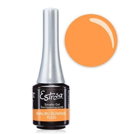 Smalț Gel Semipermanent Estrosa Malibu Sunrise Fluo, portocaliu, 7ml