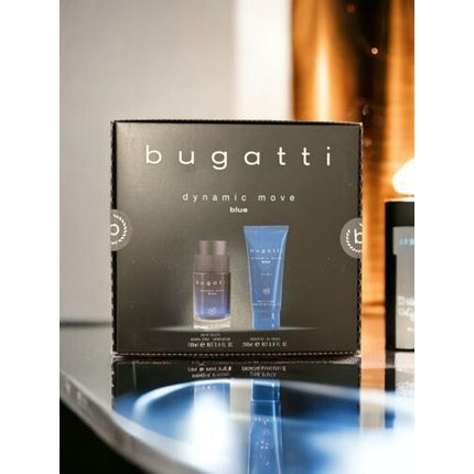 Set Parfum Bugatti Dynamic Move Blue, Set Cadou Bărbat, Eau de Toilette 100ml & Gel de Duș 200ml