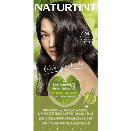 Vopsea de Păr Naturtint Dark Chestnut Brown 3N, 135ml
