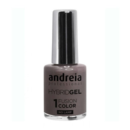 Lac Unghii Andreia Hybrid Fusion H63, 10.5ml, Gri Bej, Formă Rotundă