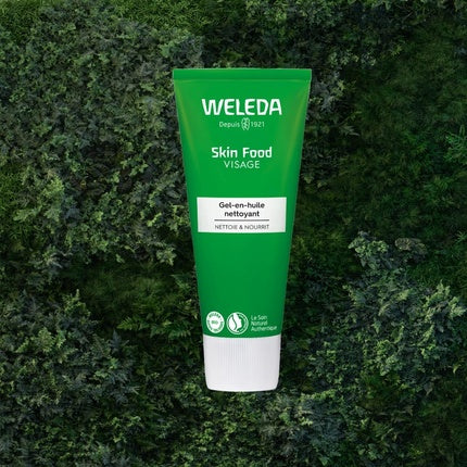Set Cadou Weleda Skin Food, Gel-In-Oil 75ml și Cremă Zilnică 40ml, Ambalaj Verde cu Design Botanic