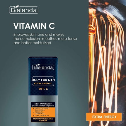 Cremă hidratantă, Bielenda Men, Vitamin C, 50ml
