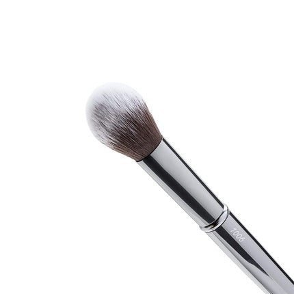 Pensulă de conturare Maiko Luxury Grey 1006, mâner metalic argintiu, perișor dens