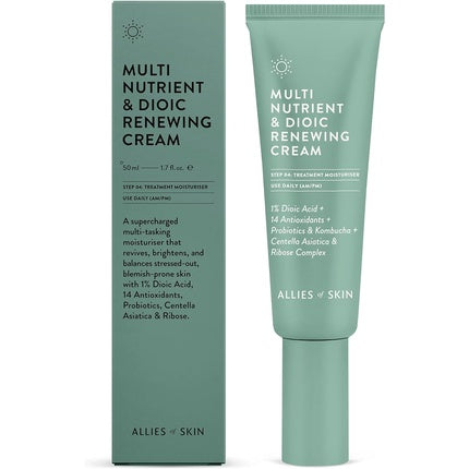 Multi Nutrient & Dioic Renewing Cream, Allies Of Skin, 50ml, Verde