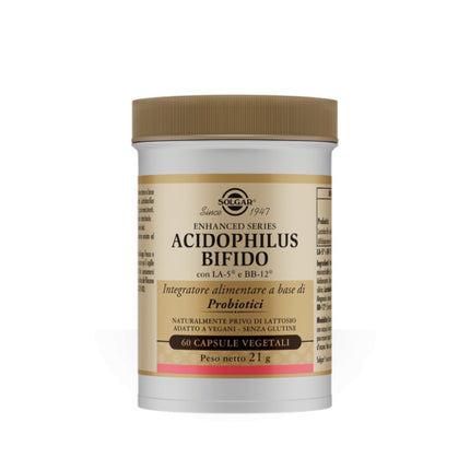 Supliment alimentar Solgar Acidophilus Bifido, 60 capsule vegetale, maro