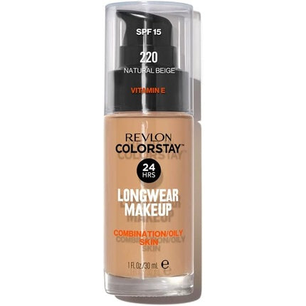 Fond de ten, Revlon ColorStay, ten mixt/gras, Natural Beige