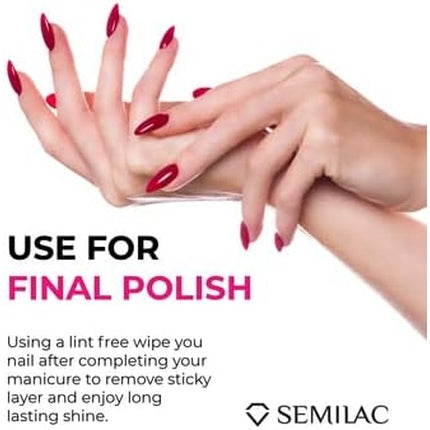 Solvent unghii Semilac Nail Cleaner 500ml alb