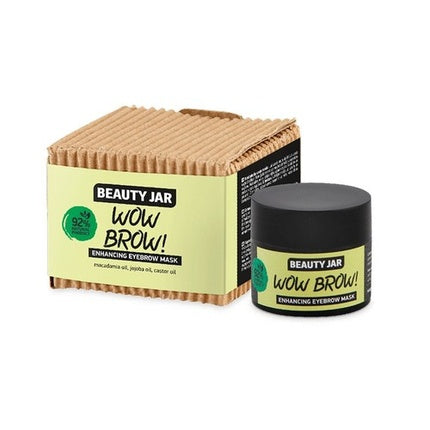 Masca pentru sprâncene Wow Brow! - Beauty Jar, ambalaj ecologic, capac negru