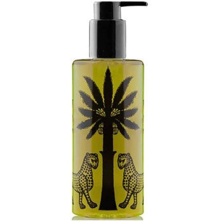 Gel de duș și baie Ortigia Sicilian Lime, 249g, sticlă transparentă cu pom de lămâie și leopardi