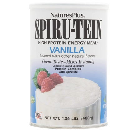 Pudră Proteică Spirulina, Natures Plus, SPIRU-TEIN Vanilla, gust vanilie, 1.06 lbs