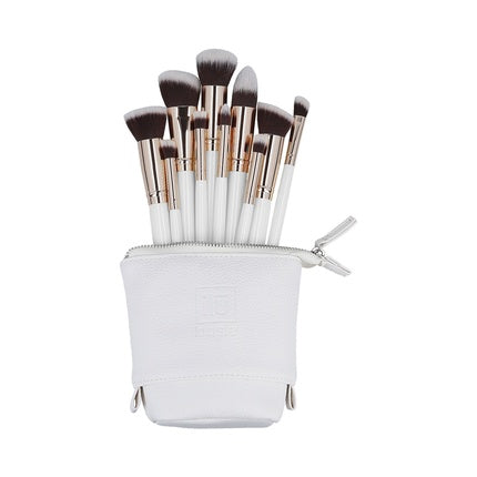 Set pensule machiaj, Ilu, Basic 10 piese, alb