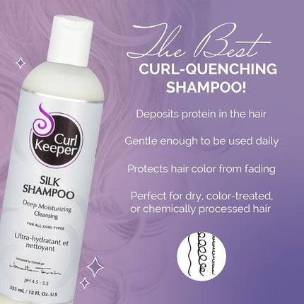Șampon Curl Keeper Silk, 355 ml, Alb, Pentru păr ondulat și creț