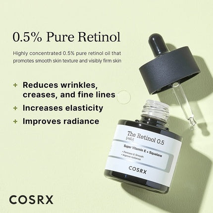 Ser anti-îmbătrânire Cosrx, Retinol 0.5 Oil, negru