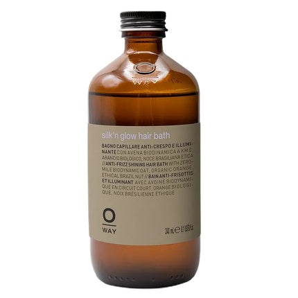 Șampon Oway Silk'n Glow Hair Bath, ambalaj sticlă maro, capacitate 240ml