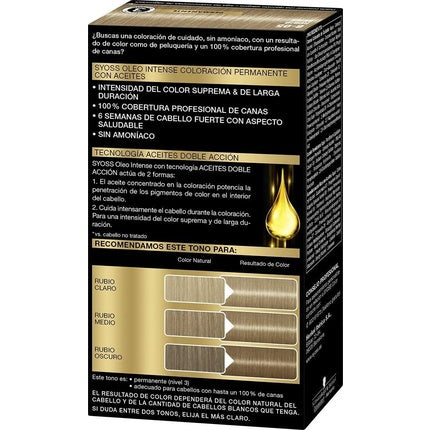 Culoare păr, Syoss, Oil Intense 8.05, blond bej