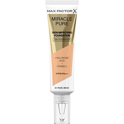 Fond de ten, Max Factor, Miracle Pure, Beige perlat, 30ml