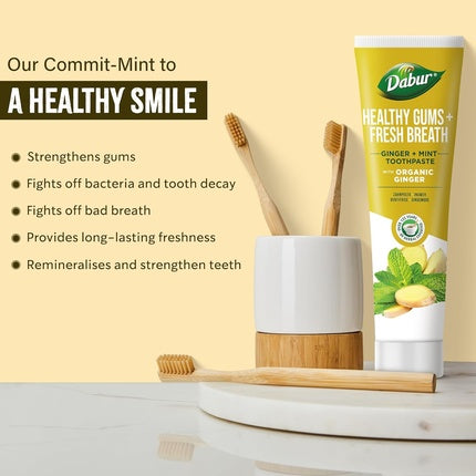 Pastă de dinți Dabur Organic Ginger & Mint, 100ml