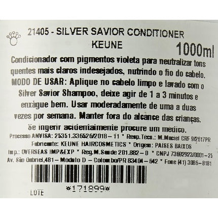 Balsam, Keune, Silver Savior, pentru păr blond 1000ml