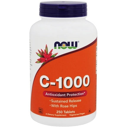 Tablete C-1000 cu Trandafir Sălbatic, NOW Foods, 250 buc, Antioxidant