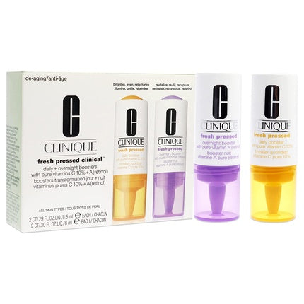 Booster zilnic si de noapte, Clinique, Fresh Pressed, Pur cu Vitamina C 10% + A (Retinol)