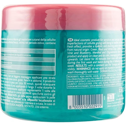 Mască anti-celulită, Geomar, lut alb, piele delicată, 500ml