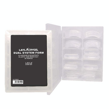 Forme pentru unghii false Layl Acrylgel Dual System Form, 60 bucăți