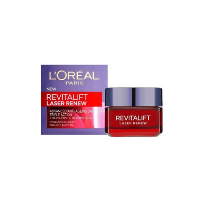Cremă de zi L'Oréal Paris Revitalift Laser Renew, 15ml, roșu