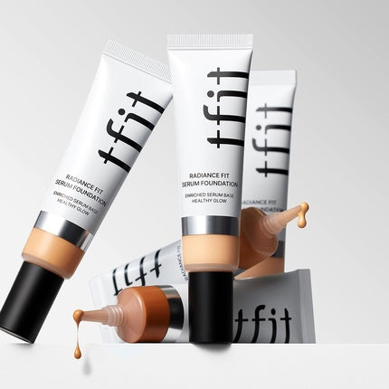 Tfit Radiance Fit Serum Foundation - Acoperire Impecabilă, Finisaj Dewy