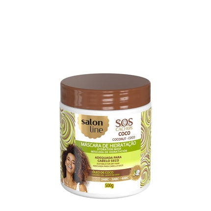Mască de păr Salon Line SOS Cocos Coco, tratament profund, 500g