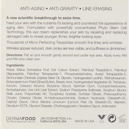 Crema pentru ochi Dermafood Cellular Eye Perfecting, 37 g