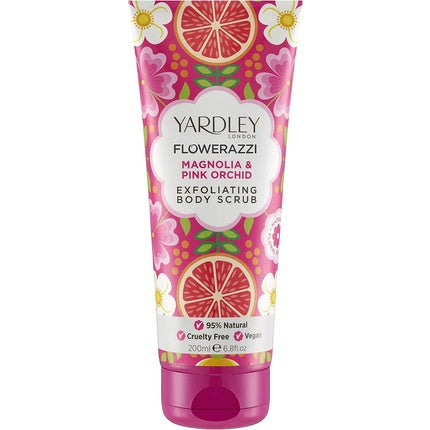 Scrub exfoliant corp, Yardley London, Flowerazzi Magnolia și Orhidee Roz