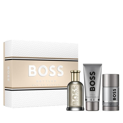 Set Parfum Hugo Boss Bottled, 75ml + 100ml + Deodorant, Argintiu
