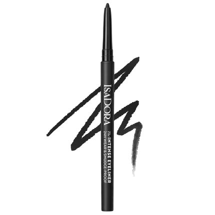 Crepion pentru ochi Isadora Kajal Waterproof Black Intense 24h, culoare neagră