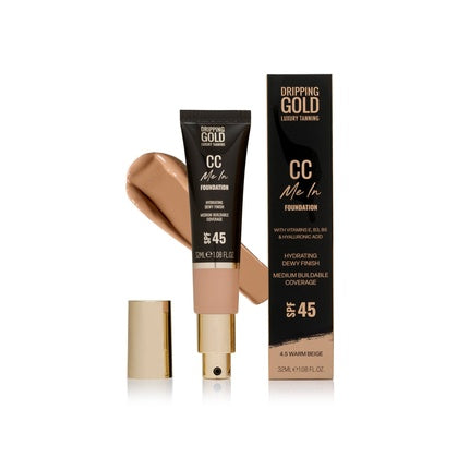 Fond de ten lichid CC - Dripping Gold, SPF 45, Warm Beige