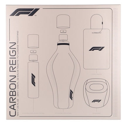 Apă de toaletă, F1 Fragrances, Carbon Reign 75ml, argintiu