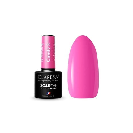 Lac de unghii UV Claresa, 5ml, set 8 bucăți