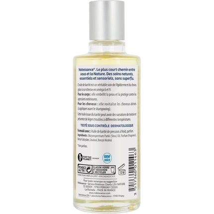 Ulei de păr Natessance din unt de shea 100ml, 100% natural