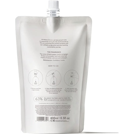 Gel de duș, Molton Brown, Refill, negru
