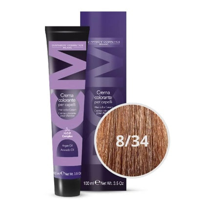 Crema colorantă pentru păr, Lisap Mefin Color, 8/34 (Cenușiu Blond cu Reflexe), 100ml