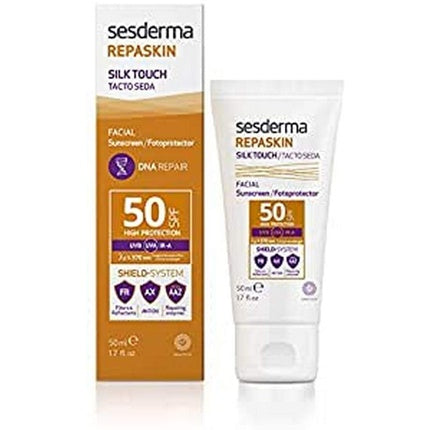 Fotoprotector facial, Sesderma Repaskin Silk Touch SPF 50+, alb, 50ml
