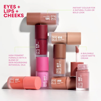 Blush lichid 3ina 369 roz maroniu mat
