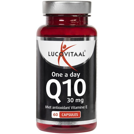 Supliment alimentar Lucovitaal Q10 30 mg cu Vitamina E, One A Day, sticlă roșie, capac argintiu