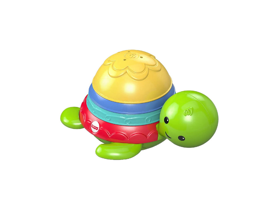 Jucărie de baie Fisher Price Stack & Strain Bath Toys, țestoasă stivuibilă, de la 6 luni