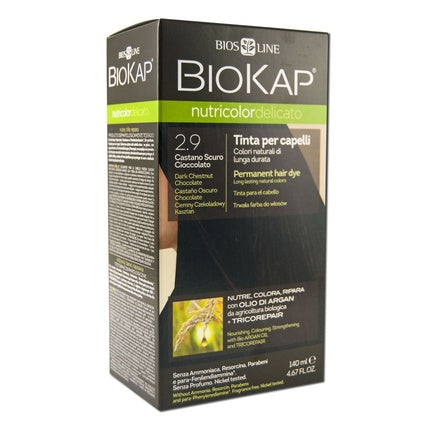Vopsea de păr permanentă, Biokap, TRICOREPAIR, castaniu închis ciocolată